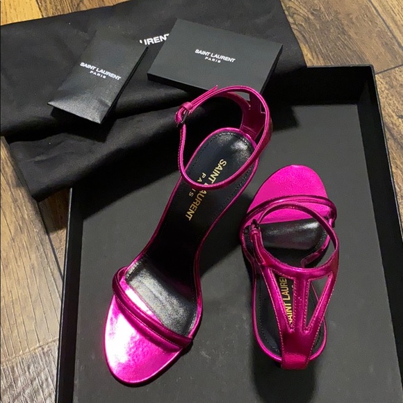 NWT Saint Laurent Lexi Fushia sandals - Picture 15 of 15